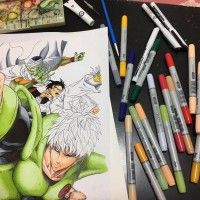 #DragonBall #OnePunchMan #Dessin dragongarowLEE #Feutre #CopicCiao #Manga #Genos