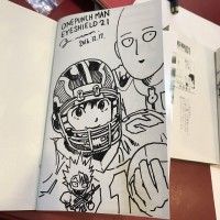 #Onepunchman #Eyeshield21 #Dessin dédicace de Yusuke Murata #Mangaka #Saitama