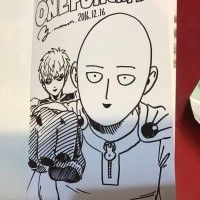 #OnePunchMan #Dessin dédicace de Yusuke Murata #Eyeshield21 #Saitama #Genos