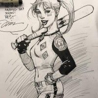 #HarleyQuinn #Dessin #JimLee #PigmaMicron #Comic