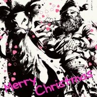 Père #Noël #Peinture sumi-e #Dessin sumieokazu #Fête