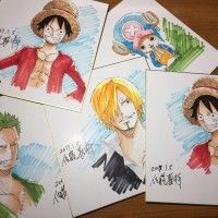 #Dessins #OnePiece sur #Shikishi par satomasa516 #Manga