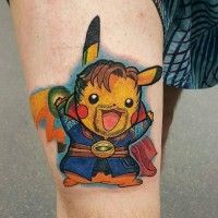 #Tatouage Dr Strange #Pikachu par chrismorristattoos