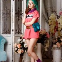 Cosplay de Bulma de dragon ball