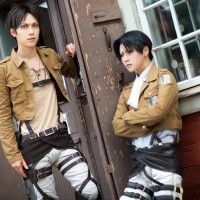 #Cosplay d'#Eren et Rivaille de #LAttaqueDesTitans