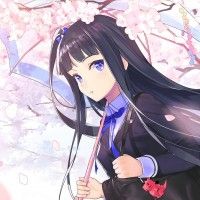 #Fille fleur de cerisier écolière #Dessin なのたろ #Manga