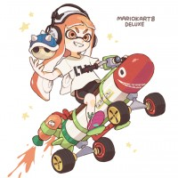 #Splatoon #MarioKart 8 Deluxe #Dessin #Fanart よしはる #JeuxVideo #JeuVidéo #Inkling #Nintendo #Manga