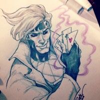 #Gambit #Dessin nobbon #Feutre #Copic #Comic