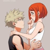 #MyHeroAcademia #Dessin #Fanart Akeemi_chan #OchakoUraraka #KatsukiBakugou #Manga #Anime