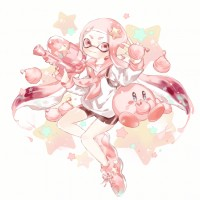 #Splatoon x #Kirby #Dessin #Fanart cyan_beans #JeuVidéo #JeuxVideo