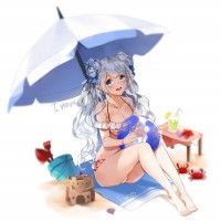 #Fille #MaillotDeBain été #Vacances #Dessin emyo27 #Manga