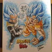 #DragonBallSuper #Dessin sur #Shikishi youngjijii #DessinSurShikishi #Manga