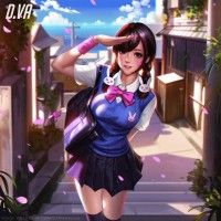 #Overwatch D.Va en écolière #Dessin #Fanart #Liangxing #JeuVideo