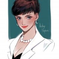 #Portrait Audrey Hepburn #Dessin #Fanart suevvin