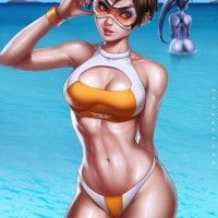 #Overwatch Tracer #MaillotDeBain #Dessin #Dandonfuga #JeuVideo