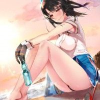 #Fille #Ramune #Plage #Dessin hayakawa_akari #Manga