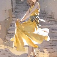 #Fille robe #Dessin 禅之助 #Mode #Manga