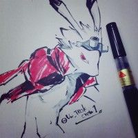 #SummerWars #KingKazma #Dessin #Feutre #Pinceau fude pen #ColorBrush #Pentel #FeutrePinceau #Manga