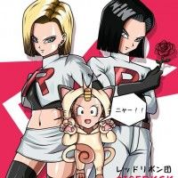 #Pokemon #DragonBall C17 et #C18 en #TeamRocket #Dessin iserkgk #geek #gamer #JeuVidéo #Manga #Nintendo