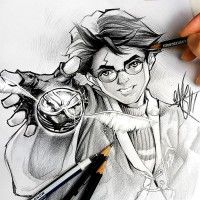 #HarryPotter #Dessin #Nashi #Crayon graphite #Castell9000 #Gomme mono zero #Tombow