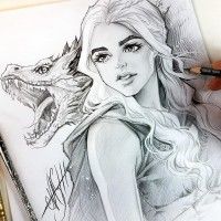 #daenarys #GameOfThrones #GameofThrones7 #dragon #fantasy #daenerystargaryen #drawing #manga #art #EmiliaClarke #Dessin #Nashi crayon #Caste... [lire la suite]