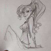 #AlessandroBarbucci amoureux de #Megara #disney #hercules #characterdesign #pencilart #barbucci #sketch #croquis #Animation #Dessin