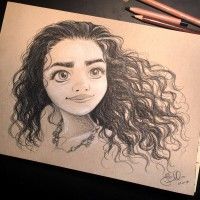 #Moana #Vaiana #Dessin juliaschlax_art #Crayon #Pastel #TonedPaper #VaianaLaLégendeDuBoutDuMonde #Anime #Animation