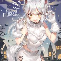 #Halloween #Fille loup garou #Kawaii #Dessin momoco_haru #Manga
