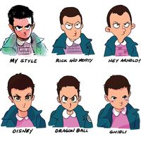 #StrangerThings Eleven en différents styles #Dessin toonimated_draws