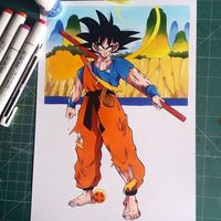 #DragonBall #Songoku #Dessin #Fanart cerditosdeguinea #FeutreàAlcool #CopicSketch #Gomme mono zero #Tombow #Anime #Manga #Animation