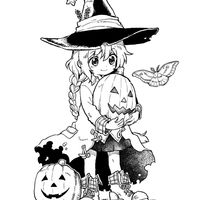 #Halloween #Sorcière #Citrouille #Dessin _akame #Manga