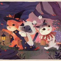 #Halloween #Chats #Kawaii #Dessin Olivia Chin Mueller #Animaux