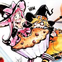 #Halloween #Sorcière #Cupcake #Dessin #Nashi #Gâteau #Manga