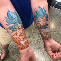 #Tatouage #Manga #DragonBallSuper #Vegeta #Songoku photo lady_chain #Anime