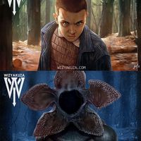 #StrangerThings Eleven versus #Demogorgon #Dessin #Wizyakuza