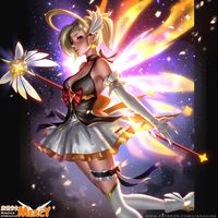 #Overwatch #Mercy en #MagicalGirl #Dessin #Fanart #Liangxing