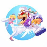 #SuperMarioOdyssey #NintendoSwitch #Mariage #PrincessePeach Bowser #Dessin stephen byrne #JeuVidéo