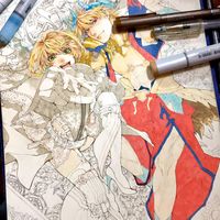 #Dessin BlackMages00 #Feutre #Copic #Manga