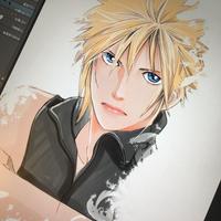 30ème #Anniversaire de #FinalFantasy Cloud #Dessin yoko kamio #Mangaka #HanaYoriDango #BoysOverFlowers #YôkoKamio #JeuVidéo