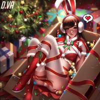 #Overwatch D.Va #Noël #Fanart #Dessin #Liangxing #JeuVideo