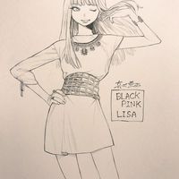 Black Pink Lisa #Kpop #Dessin nankatobidesou #Corée