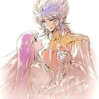 #Dessin Athéna et Abel par #ChimakiKuori #Mangaka #SaintSeiya Saintia Shô