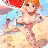#OnePiece #Plage #Vacance #Selfie #Dessin 绚烂的海拉鲁蘑菇 #Anime #Manga #Animation