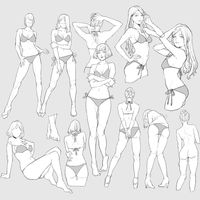 #Croquis #Sketch corps féminin #MaillotDeBain #Dessin gg_koki69