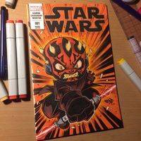 #DarkMaul #StarWars #Dessin Jon Sommariva #Feutre #Copic