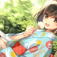 #Fille #Kimono #Mochi festival japonais #Dessin kwk33 #Manga
