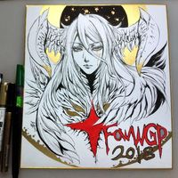 #Dessin sur #Shikishi #ForceOfWill - Artist : 猫囃子 Nekobayashi - Twitter : @BeginningEgg #DessinSurShikishi