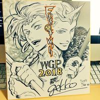 #Dessin sur #Shikishi  #ForceOfWill - Artist : げっこ - Twitter : @gekko_my #DessinSurShikishi