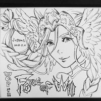 #Dessin sur #Shikishi #ForceOfWill - Artist : ジュゲムト - Twitter : @jugemt #DessinSurShikishi