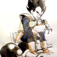 #Dessin #Prince #Vegeta #DragonBall - Artiste : アントンシク - Twitter : @touxi #Manga